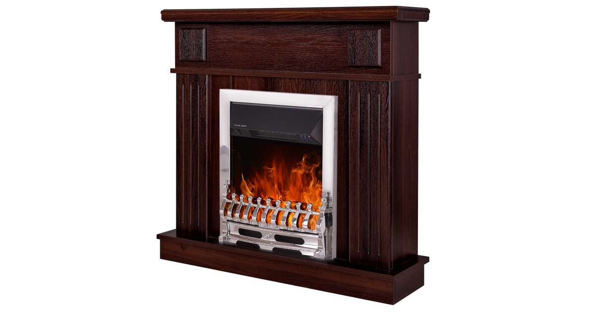 Semineu electric Marina Maro inchis & Galileo silver, Art Flame, 997x1034x270 mm, 2000W - imagine 4